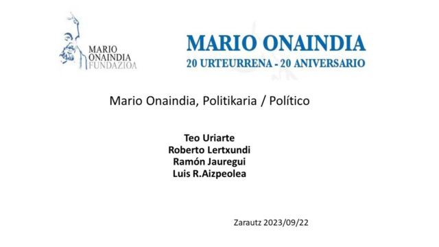 bis Mario Onaindia, Politikaria[21479]