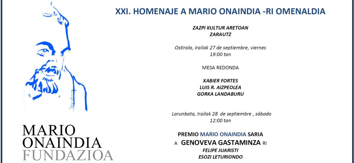 XXI homenaje a Mario Onaindia